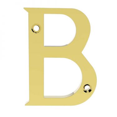Click Here To Enlarge This Photo Of NB - Carlisle Brass Letter Face Fix &lpar;B&rpar; 53mm Polished Brass