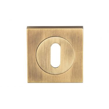Click Here To Enlarge This Photo Of SZM003SQAB - Carlisle Brass Serozzetta Square Standard Key Escutcheon &lpar;Concealed Fix&rpar; Antique Brass