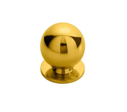 Click Here To Enlarge This Photo Of CH6C - Carlisle Brass Fingertip Design Ball Knob 25mm Polished Brass