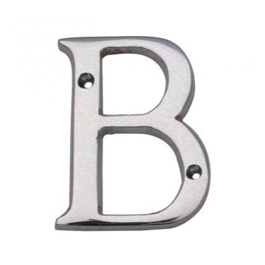 Click Here To Enlarge This Photo Of NBSC - Carlisle Brass Letter Face Fix &lpar;B&rpar; 53mm Satin Chrome