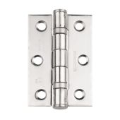HIN1322&sol;7BSS - Carlisle Brass Eurospec 76mm x 51mm x 2mm Ball Bearing Hinges Grade 7 &lpar;40kg&rpar; Polished Stainless Steel