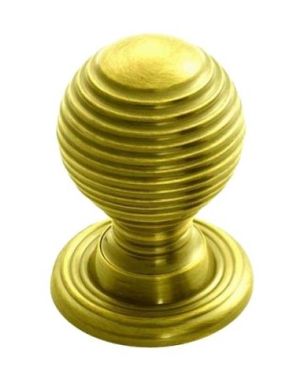 Click Here To Enlarge This Photo Of M1003 - Carlisle Brass Fingertip Design Queen Anne Knob 22mm Polished Brass