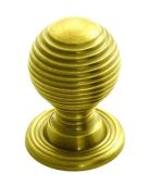 M1003 - Carlisle Brass Fingertip Design Queen Anne Knob 22mm Polished Brass