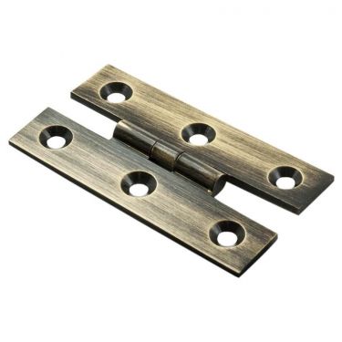 Click Here To Enlarge This Photo Of FTD810AB - Carlisle Brass Fingertip Design H Pattern Cabinet Hinge 63 x 38 x 2mm Antique Brass