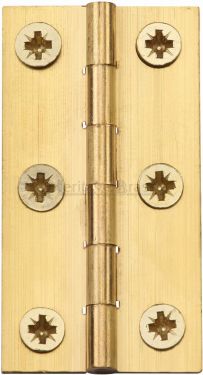 Click Here To Enlarge This Photo Of HG99-115-NB Heritage Brass Hinge Brass 2" x 1 &frac18;" Natural Brass Finish