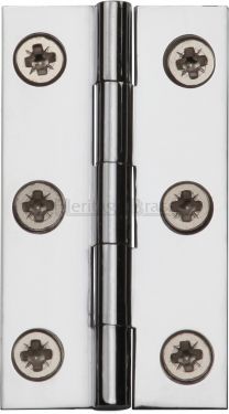 Click Here To Enlarge This Photo Of HG99-115-PC Heritage Brass Hinge Brass 2" x 1 &frac18;" Polished Chrome Finish
