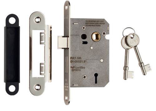 Click Here To Enlarge This Photo Of LSE5325SN&sol;R - Carlisle Brass Eurospec Easi-T 3 Lever Sashlock 64mm Residential &lpar;Radius&rpar; Satin Nickel