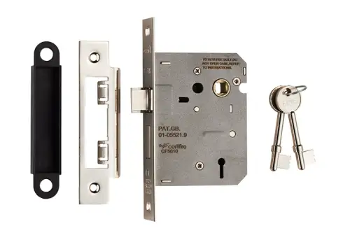 Click Here To Enlarge This Photo Of LSE5330NP - Carlisle Brass Eurospec 3 Lever Sashlock - Economy 76mm Nickel Plated