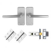 GK3002SAA&sol;INTB - Carlisle Brass Contract Satin Anodised Aluminium Latch Pack - Satin Anodised Aluminium