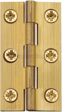 Click Here To Enlarge This Photo Of HG99-120-NB Heritage Brass Hinge Brass 2 &half;" x 1 &frac38;" Natural Brass Finish