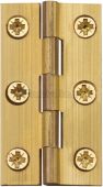 HG99-120-NB Heritage Brass Hinge Brass 2 &half;" x 1 &frac38;" Natural Brass Finish