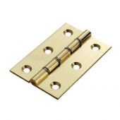 HDPBW4 - Carlisle Brass Double Phosphor Bronze Washered Butt Hinges 102mm x 67mm x 2&period;5mm Polished Lacquered