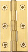 HG99-125-NB Heritage Brass Hinge Brass 3" x 1 &frac58;" Natural Brass Finish