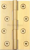 HG99-130-NB Heritage Brass Hinge Brass 4" x 2 &frac38;" Natural Brass Finish