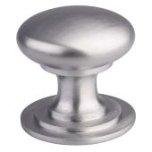 M47DSC - Carlisle Brass Fingertip Design Victorian Knob 42mm Satin Chrome