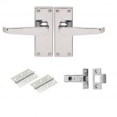 GK2002CP&sol;INTB - Carlisle Brass Contract Victorian Straight Latch Pack - Polished Chrome