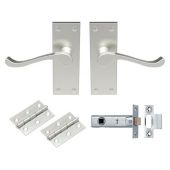 GK002SN&sol;INTB - Carlisle Brass Contract Victorian Scroll Latch Pack - Satin Nickel