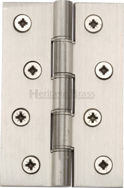 Click Here To Enlarge This Photo Of HG99-350-SN Heritage Brass Hinge Brass with Phosphor Washers 4" x 2 &frac58;" Satin Nickel Finish