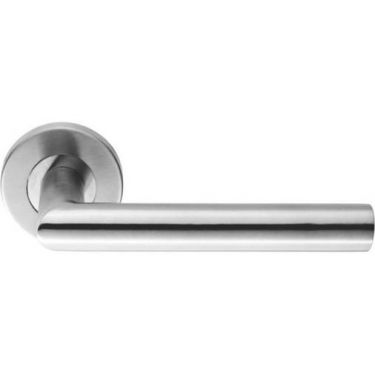 Click Here To Enlarge This Photo Of CSL1192BSS - Carlisle Brass Eurospec 19mm Mitred Lever on Round Rose &lpar;G304&rpar; Polished Stainless Steel