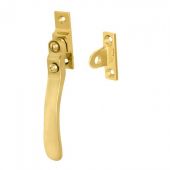 V1006LCK - Carlisle Brass Victorian Casement Fastener &lpar;Wedge Pattern - Lockable&rpar;  Polished Brass