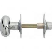 AA32CP - Carlisle Brass Thumbturn & Release to suit Rackbolt &lpar;Oval&rpar; Spline Spindle Polished Chrome