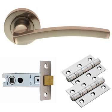 Click Here To Enlarge This Photo Of GK009SN&sol;INTB - Carlisle Brass 'Tavira' Lever on Rose Latch Pack - Satin Nickel