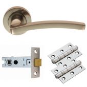 GK009SN&sol;INTB - Carlisle Brass 'Tavira' Lever on Rose Latch Pack - Satin Nickel