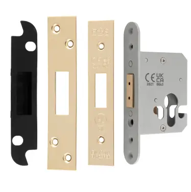 Click Here To Enlarge This Photo Of EDS5025PVD - Carlisle Brass Eurospec Easi-T 64mm Euro Profile Deadlock PVD Stainless Brass