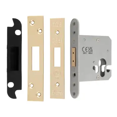 Click Here To Enlarge This Photo Of EDS5030PVD - Carlisle Brass Eurospec Easi-T 76mm Euro Profile Deadlock PVD Stainless Brass