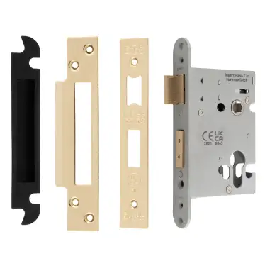 Click Here To Enlarge This Photo Of ESS5030PVD - Carlisle Brass Eurospec Easi-T 76mm Euro Profile Sashlock PVD Stainless Brass