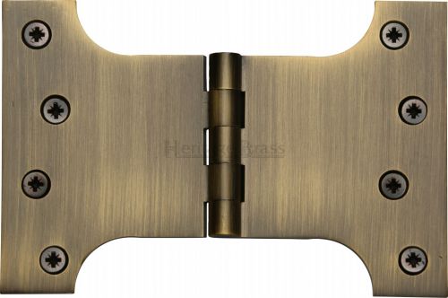 Click Here To Enlarge This Photo Of HG99-395-AT Heritage Brass Parliament Hinge Brass 4" x 4" x 6" Antique Brass Finish