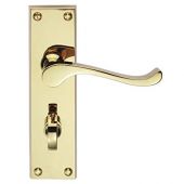 CBS55WC - Carlisle Brass Victorian Scroll Lever Privacy Furniture &lpar;Contract Range&rpar; Polished Brass
