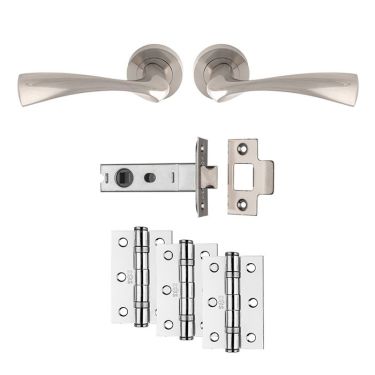 Click Here To Enlarge This Photo Of UDP007SN&sol;INTB - Carlisle Brass 'Sintra' Ultimate Door Pack - Satin Nickel