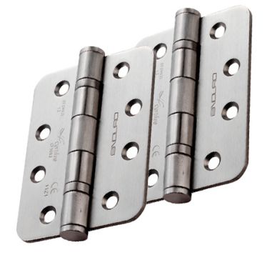 Click Here To Enlarge This Photo Of CEN1433&sol;13SSS&sol;R - Carlisle Brass Eurospec 102mm x 76mm x 3mm Grade 13 &lpar;316 Stainless Steel&rpar; Ball Bearing Hinges &lpar;Radius&rpar; Satin Stainless Steel