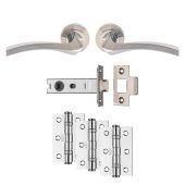 UDP008SNCP&sol;INTB - Carlisle Brass 'Sines' Ultimate Door Pack - Satin Nickel&sol;Polished Chrome