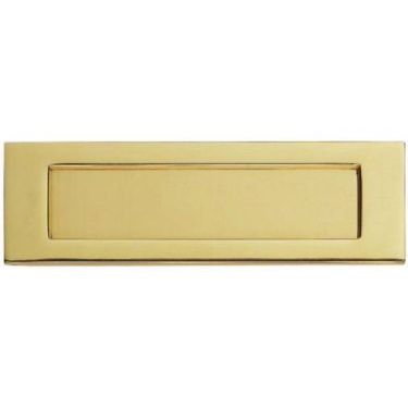Click Here To Enlarge This Photo Of M36S - Carlisle Brass Victorian Letter Plate &lpar;Polished Brass&rpar; Size&colon; 255x80mm - c&sol;c&colon; 219mm - Aperture&colon; 184x40mm
