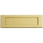 M36S - Carlisle Brass Victorian Letter Plate &lpar;Polished Brass&rpar; Size&colon; 255x80mm - c&sol;c&colon; 219mm - Aperture&colon; 184x40mm