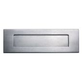 M36SSC - Carlisle Brass Victorian Letter Plate &lpar;Satin Chrome&rpar; Size&colon; 255x80mm - c&sol;c&colon; 219mm - Aperture&colon; 184x40mm