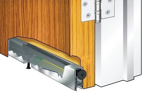 Click Here To Enlarge This Photo Of ES1206 - Carlisle Brass Eurospec Aluminium Mortice Drop Down Seal 930mm &lpar;37dB Rw&rpar;