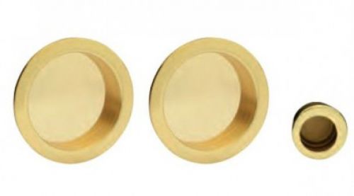 Click Here To Enlarge This Photo Of ART54A - Carlisle Brass Manital Sliding Door Flush Pull Set &lpar;Round&rpar; Polished Brass
