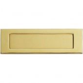 M36D - Carlisle Brass Victorian Letter Plate &lpar;Polished Brass&rpar; Size&colon; 305&period;5x104mm - c&sol;c&colon; 275mm - Aperture&colon; 249x60&period;5mm