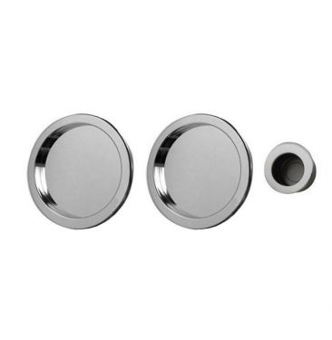 Click Here To Enlarge This Photo Of ART54ACP -Carlisle Brass Manital Sliding Door Flush Pull Set &lpar;Round&rpar; Polished Chrome