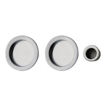 Click Here To Enlarge This Photo Of ART54ASC - Carlisle Brass Manital Sliding Door Flush Pull Set &lpar;Round&rpar; Satin Chrome