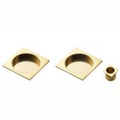 ART54AQ - Carlisle Brass Manital Sliding Door Flush Pull Set &lpar;Square&rpar; Polished Brass