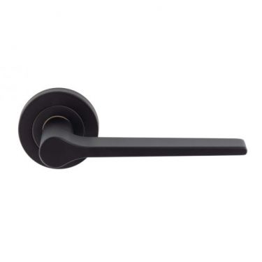 Click Here To Enlarge This Photo Of EUL020MB - Carlisle Brass 'Velino' Lever on Round Rose Matt Black