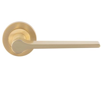 Click Here To Enlarge This Photo Of EUL020SB - Carlisle Brass 'Velino' Lever on Round Rose Satin Brass