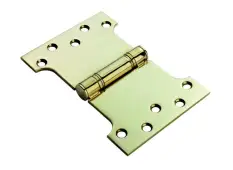 H2N1424PVD - Carlisle Brass Eurospec 102mm x 102mm x 3mm Parliament Hinges c&sol;w Screws PVD Stainless Brass