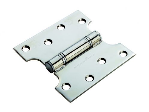 Click Here To Enlarge This Photo Of H2N1435BSS - Carlisle Brass Eurospec 102mm x 127mm x 3mm Parliament Hinges c&sol;w Screws Polished Stainless Steel