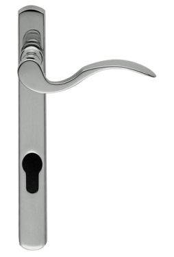 Click Here To Enlarge This Photo Of M140NP92CPLH - Carlisle Brass Narrow Plate Scroll Lever Furniture &lpar;92mm Centres - 180mm Screw Centres&rpar; Left Hand - Polished Chrome