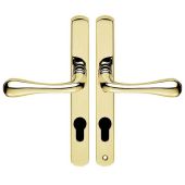 AQ1NP92 - Carlisle Brass Manital Narrow Plate 'Astro' Lever Furniture &lpar;92mm Centres - 124mm Screw Centres&rpar; Polished Brass